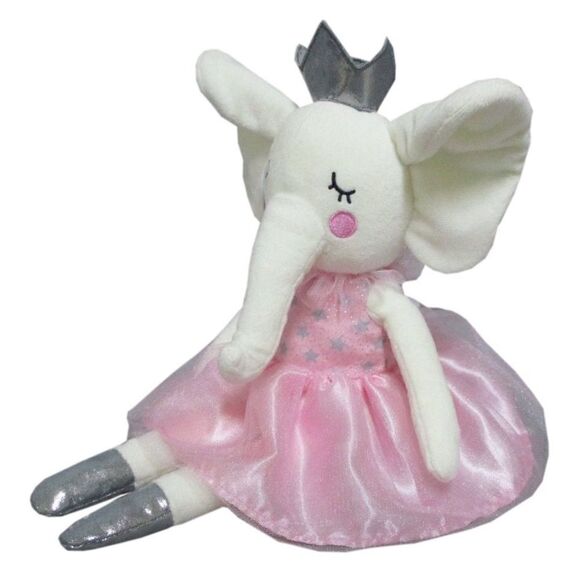 Spark Elephant Princess Plush Rattle Lovey Snuggle Buddy Cuddle Toy NWT - Picture 3 of 8